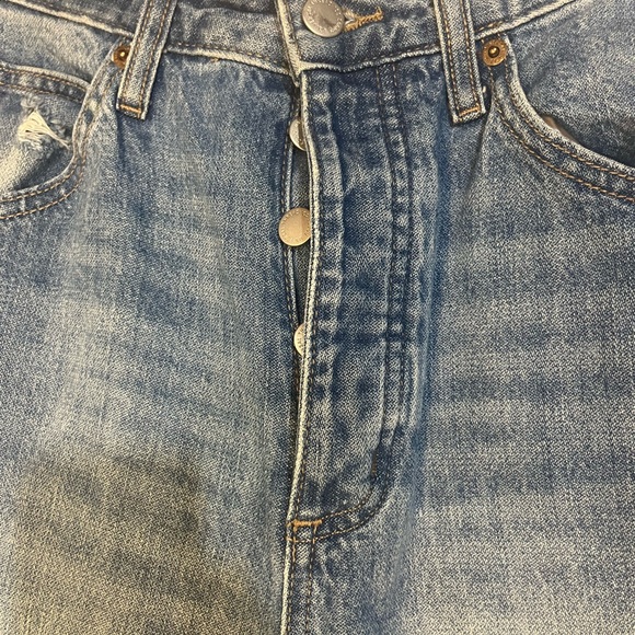 Universal Thread Highest Rise Boyfriend Jeans Barrel Button Fly Jeans size 6/8 - Picture 4 of 10